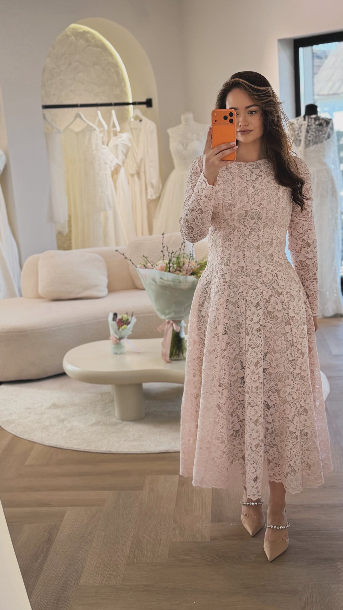 Floral Lace Midi Dress