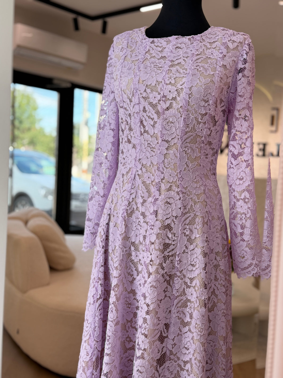 Floral Lace Midi Dress
