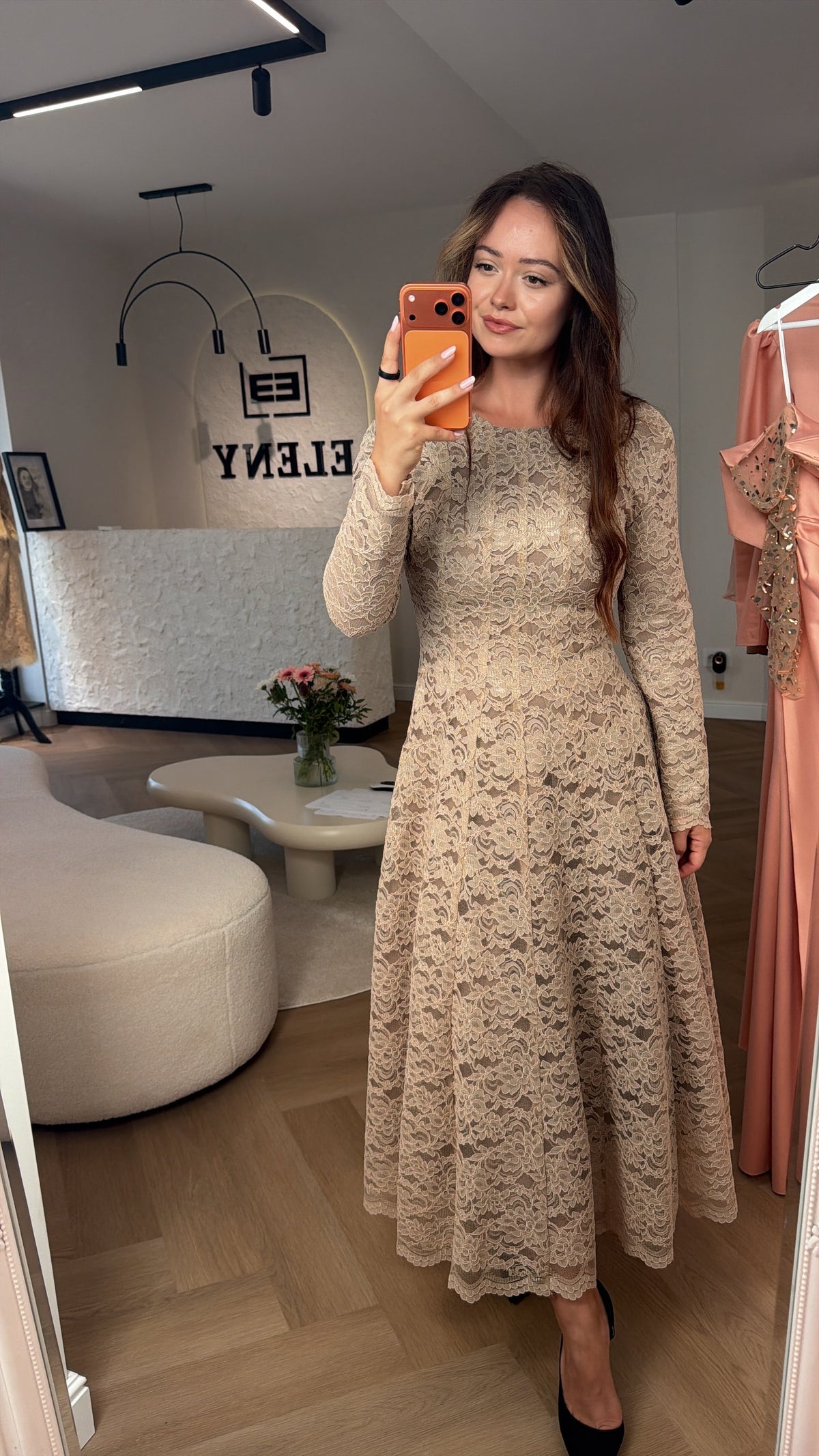 Floral Lace Midi Dress