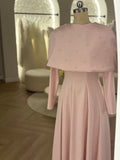 Embellished Cape Dress
