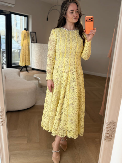 Floral Lace Midi Dress